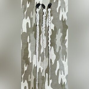 Clip-In Festival Braids Set  Frost White Viking Braids Boho Hair Extensions